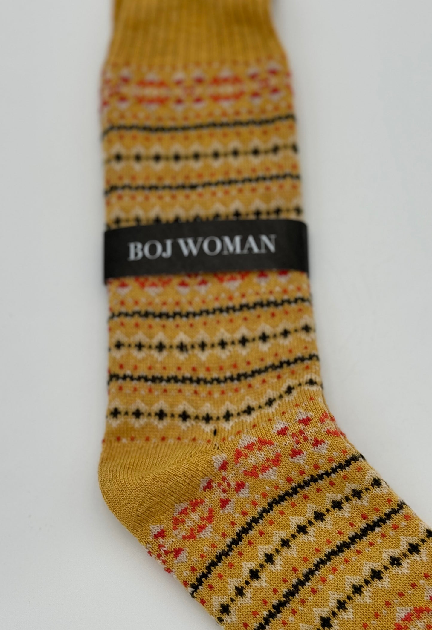 Mustard high-top sock