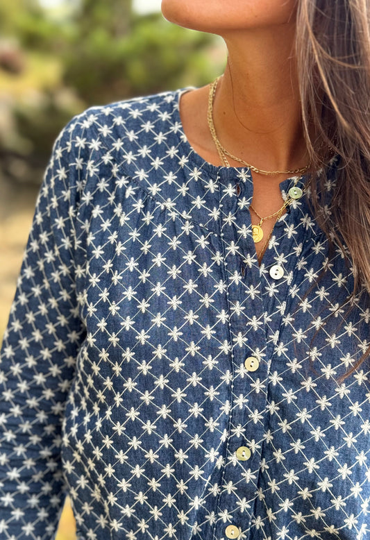 Clarice satin beige shirt