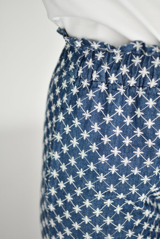 Pantalón Fleur Denim Bordado