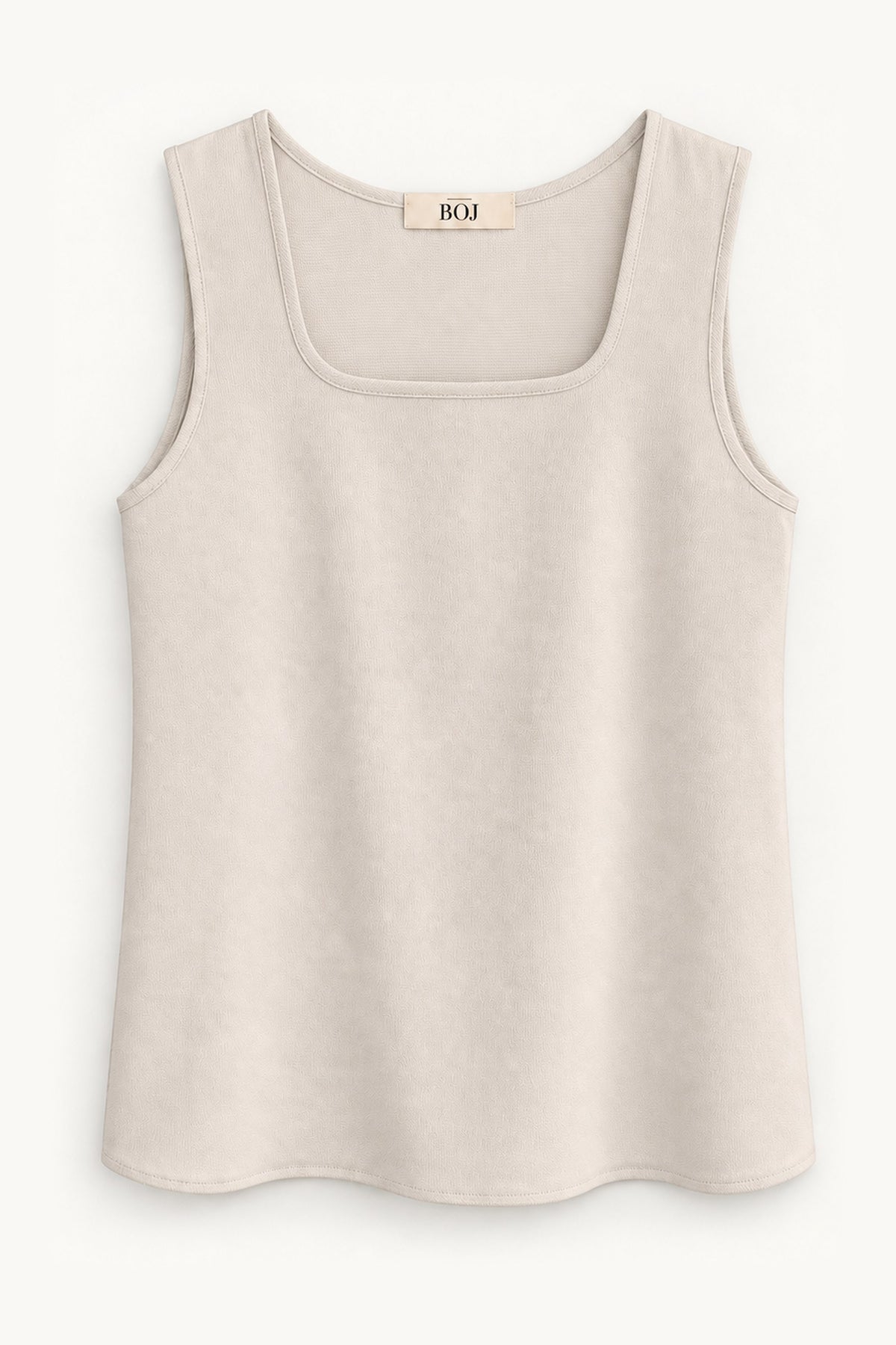Top Cleo Beige – prenda sola de frente | Boj Woman