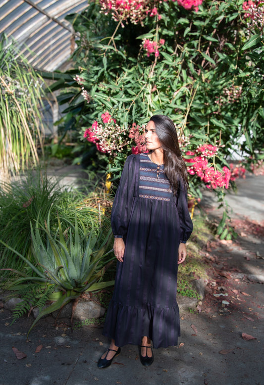 Amelie paisley green dress