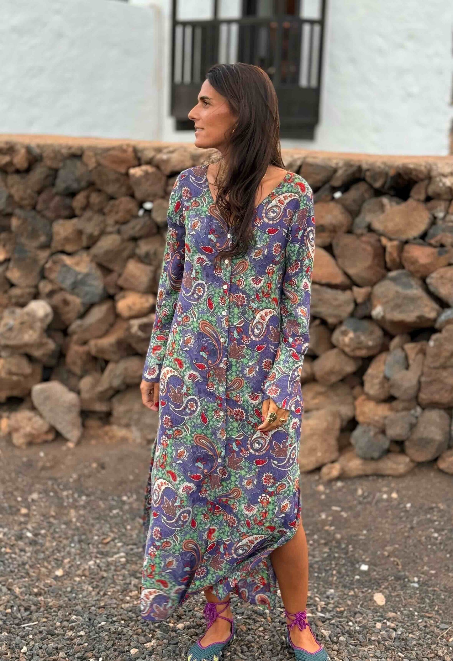 Agnes paisley dress