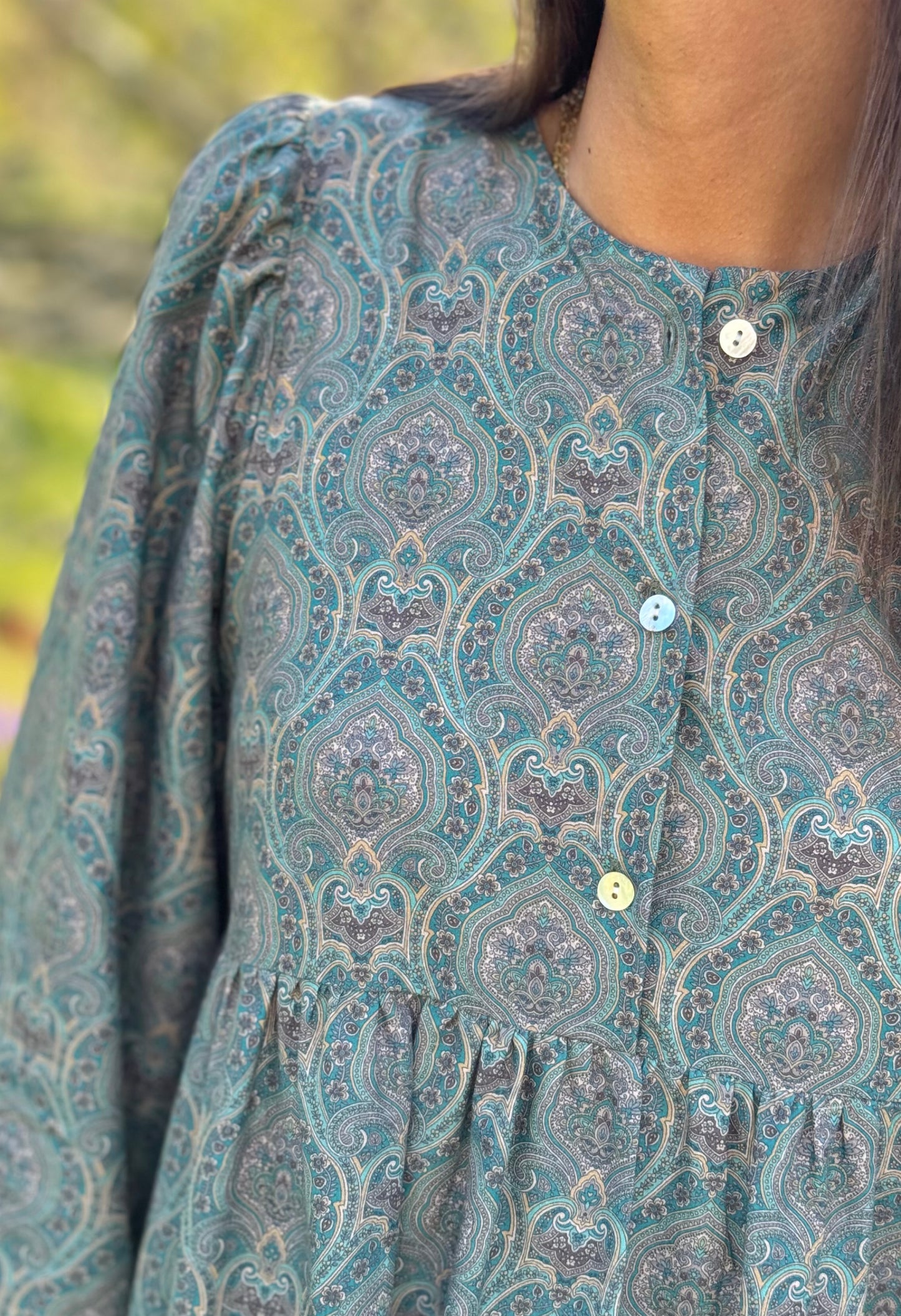 Vestido Amelie paisley green