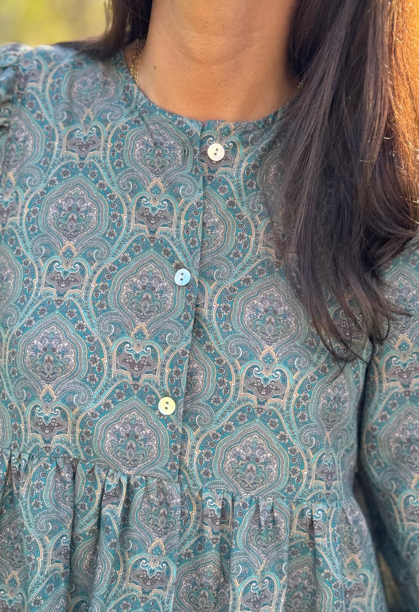 Vestido Amelie paisley green