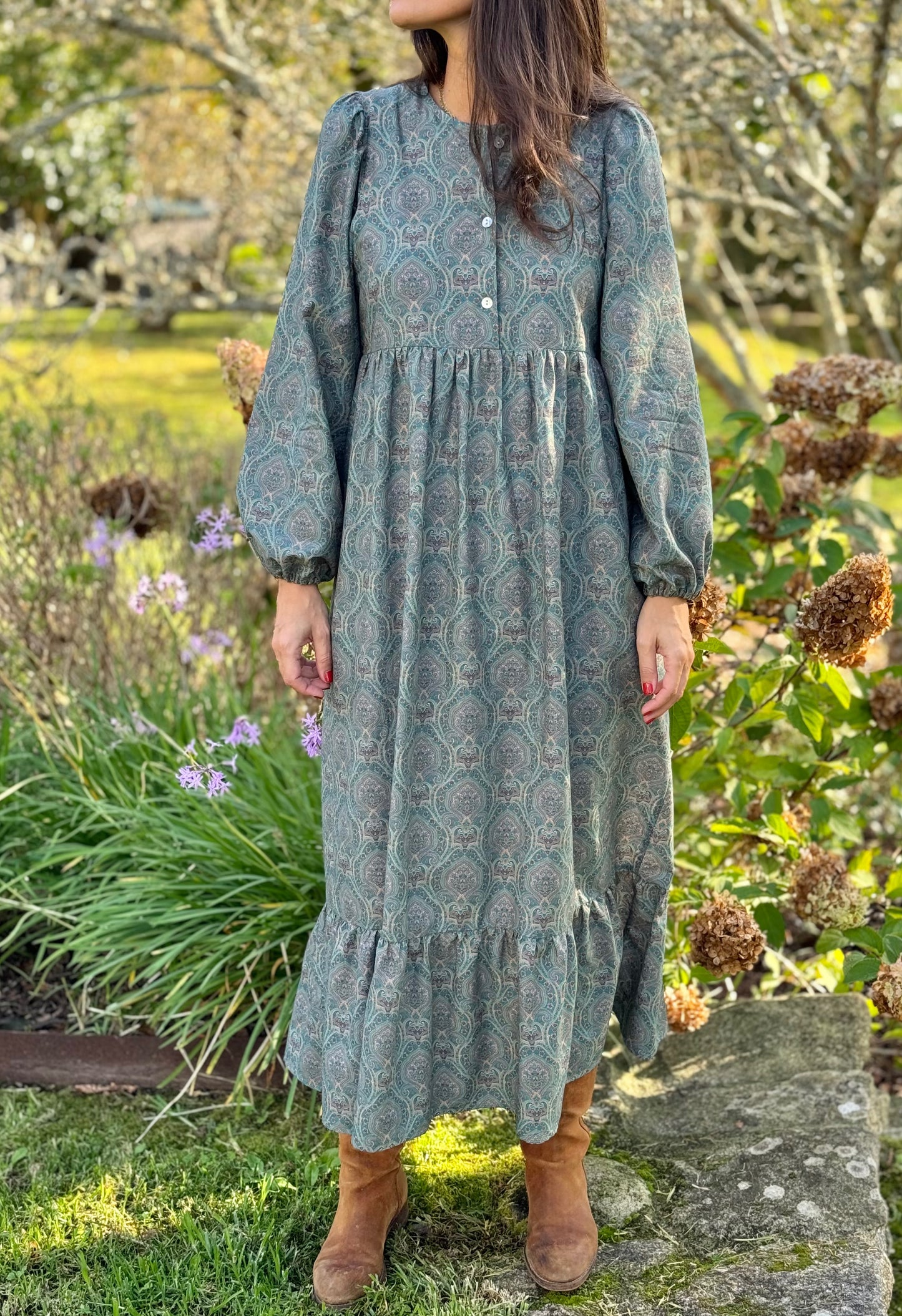 Vestido Amelie paisley green