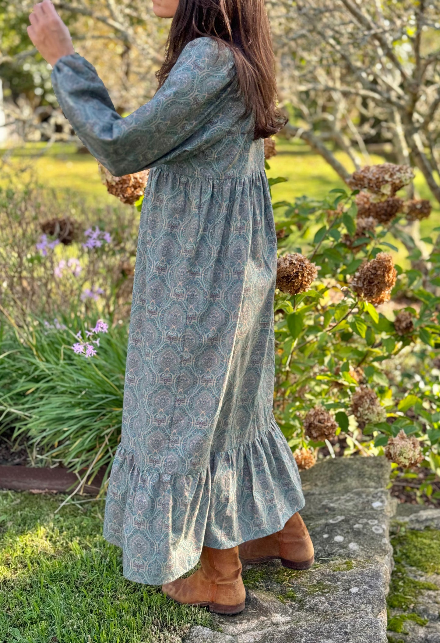 Vestido Amelie paisley green