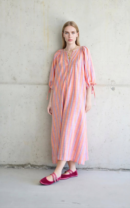 Vestido Anouk Lino Rosa