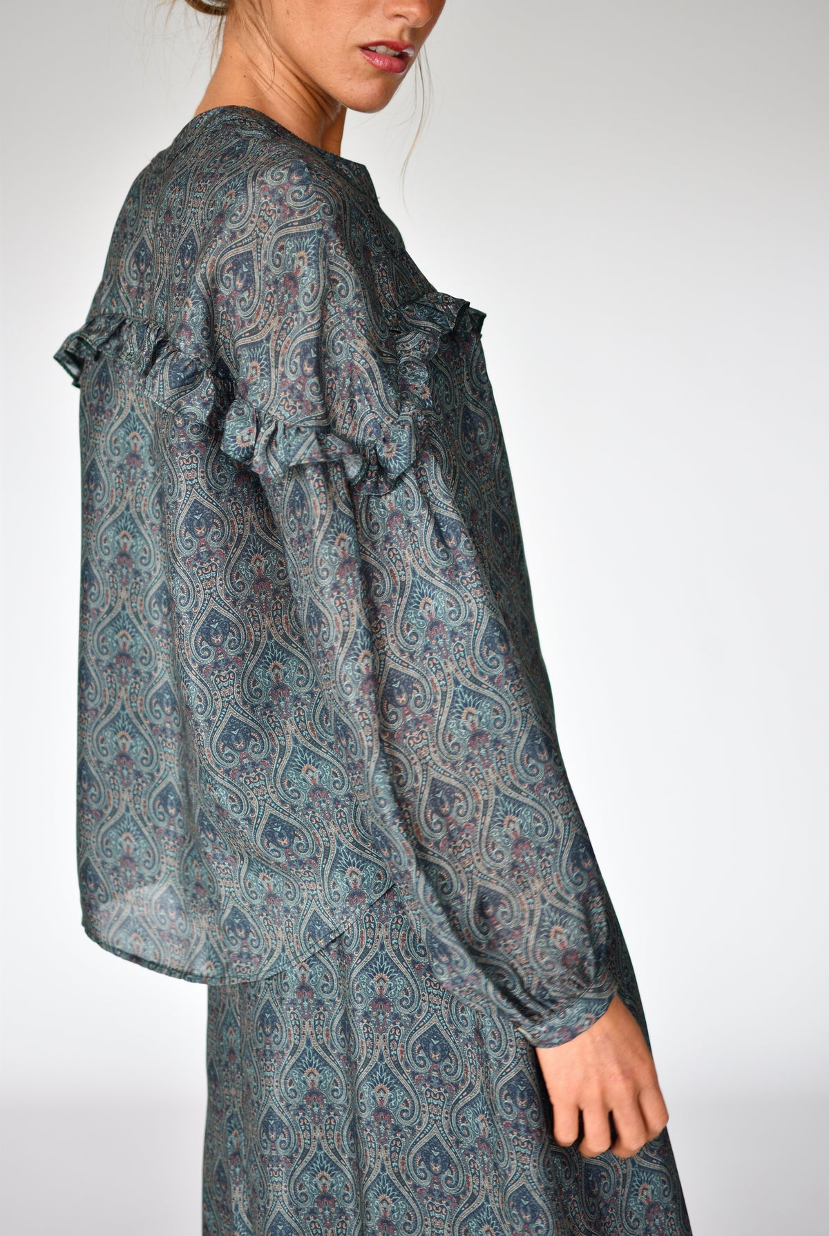 Blusa Alessia Paisley verde