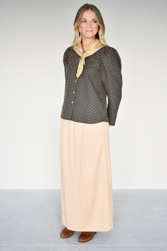 Blusa Anna bordados marino