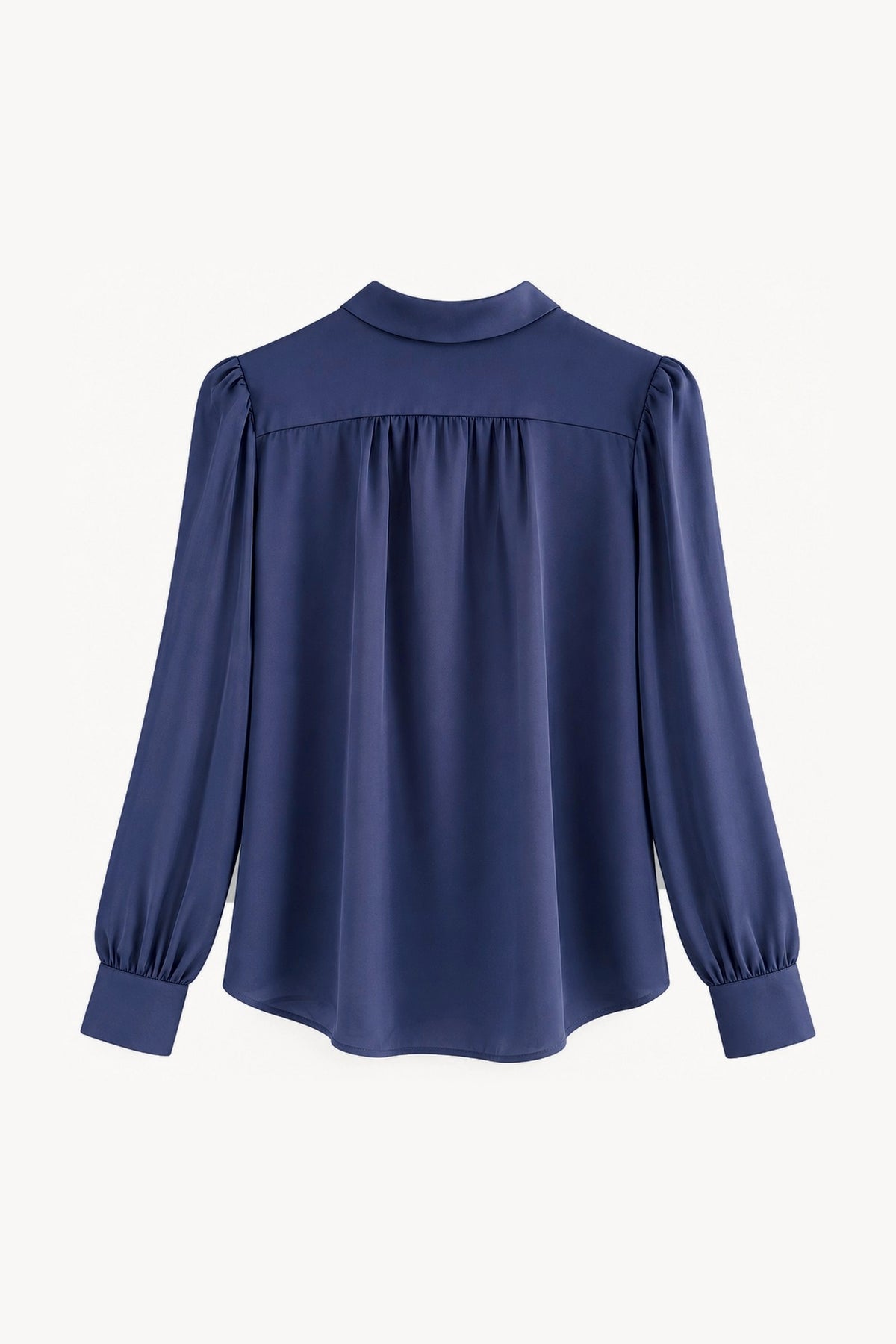 Blusa Camila Azul-noite – peça isolada de frente | Boj Woman