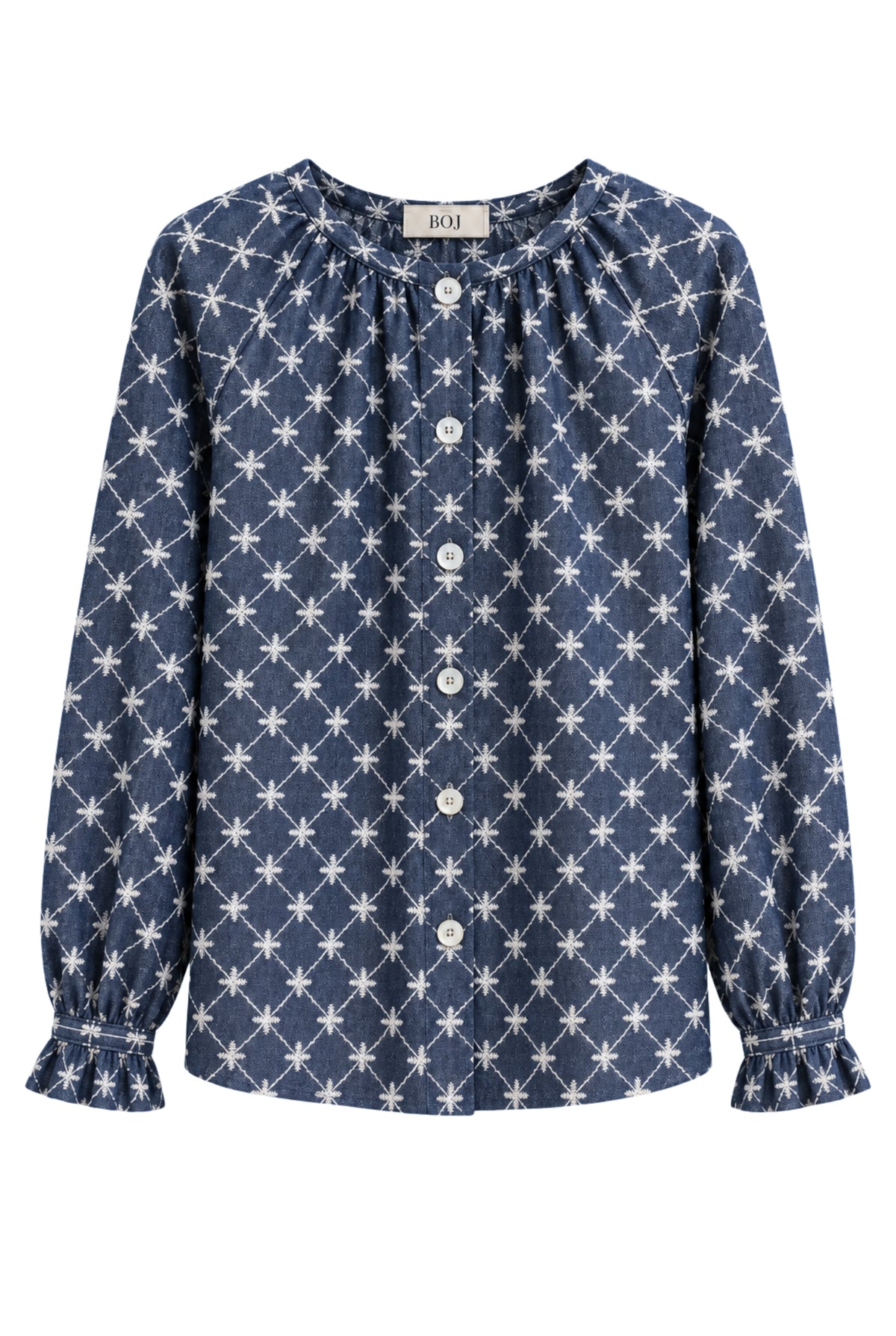 Blusa Lottie Denim Bordado