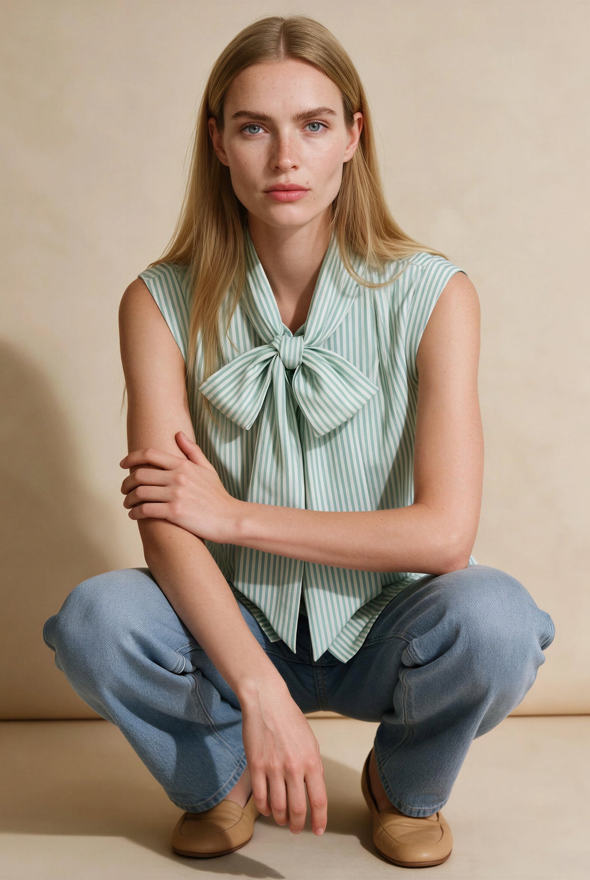 Blusa Margot Teal BOJ Woman FW26 | nozoom