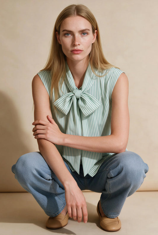 Blusa Margot Teal BOJ Woman FW26 | nozoom