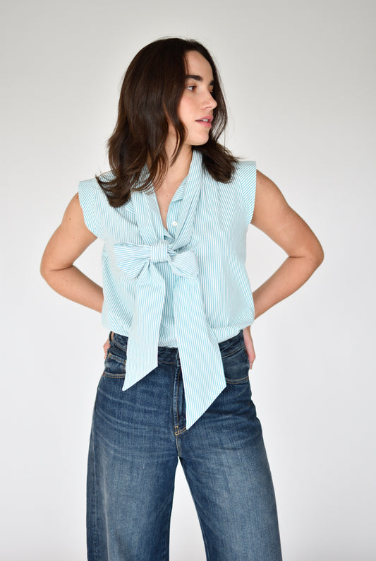 Blusa Margot Teal – vista frontal | Boj Woman