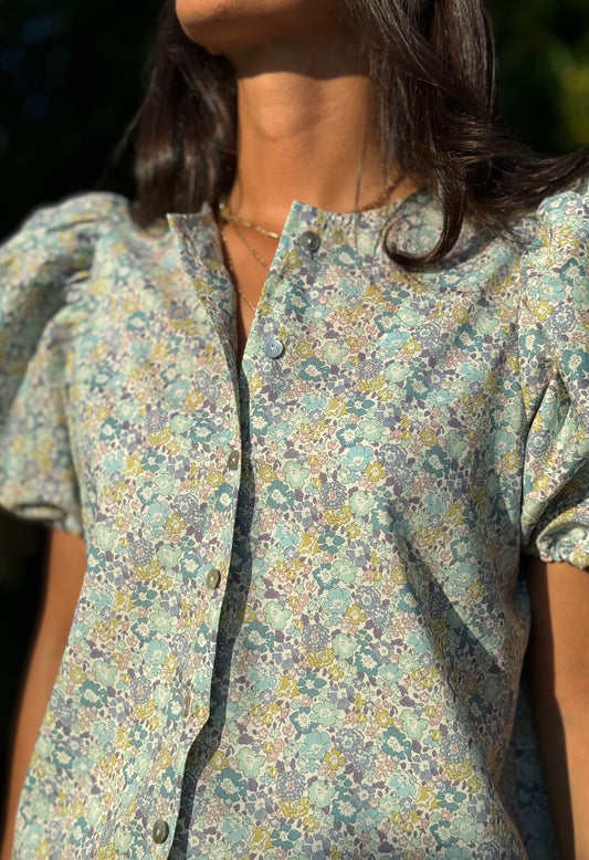 Camisa Chloè Michelle Blue Liberty