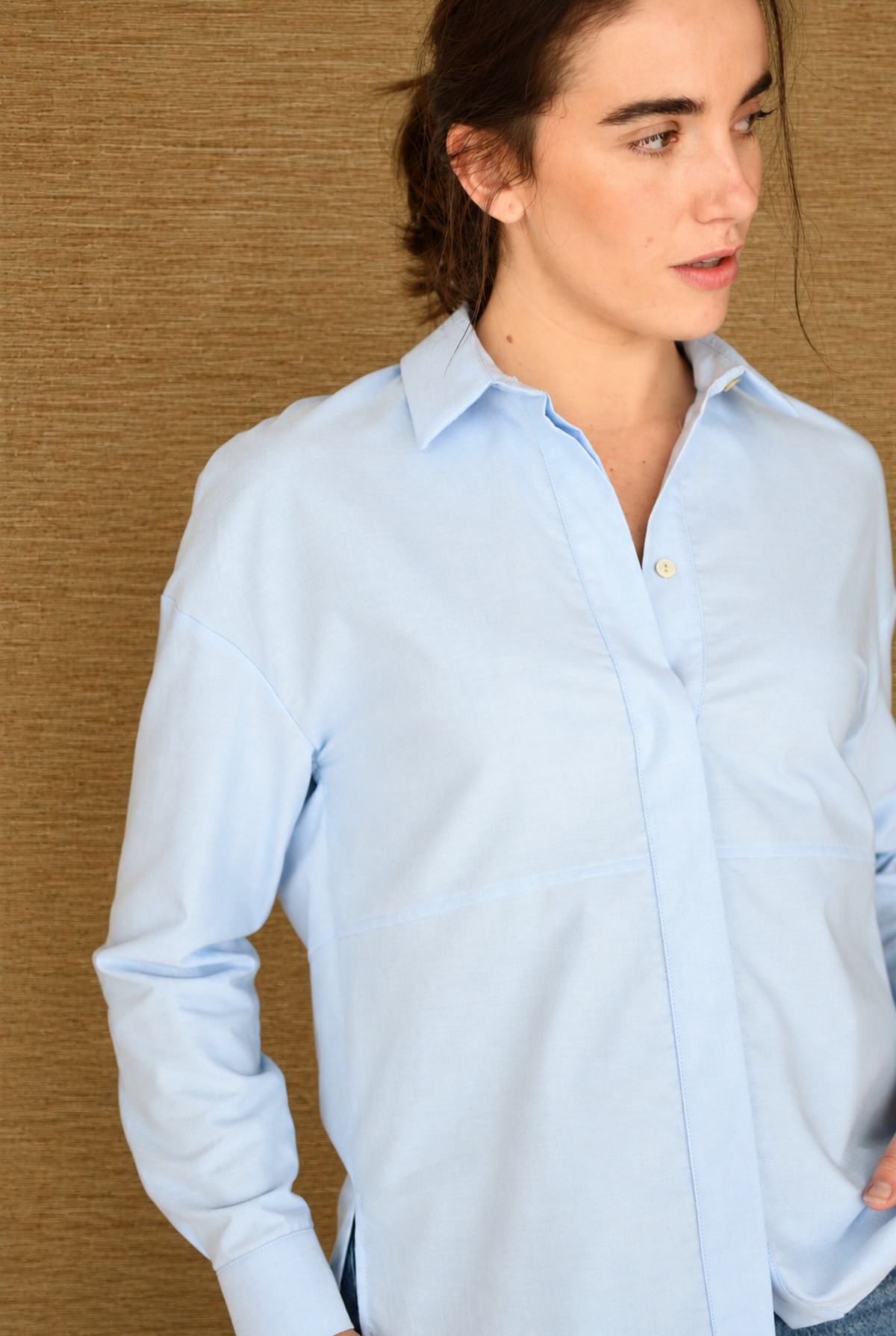 Camisa Eleonore Azul – vista frontal | Boj Woman