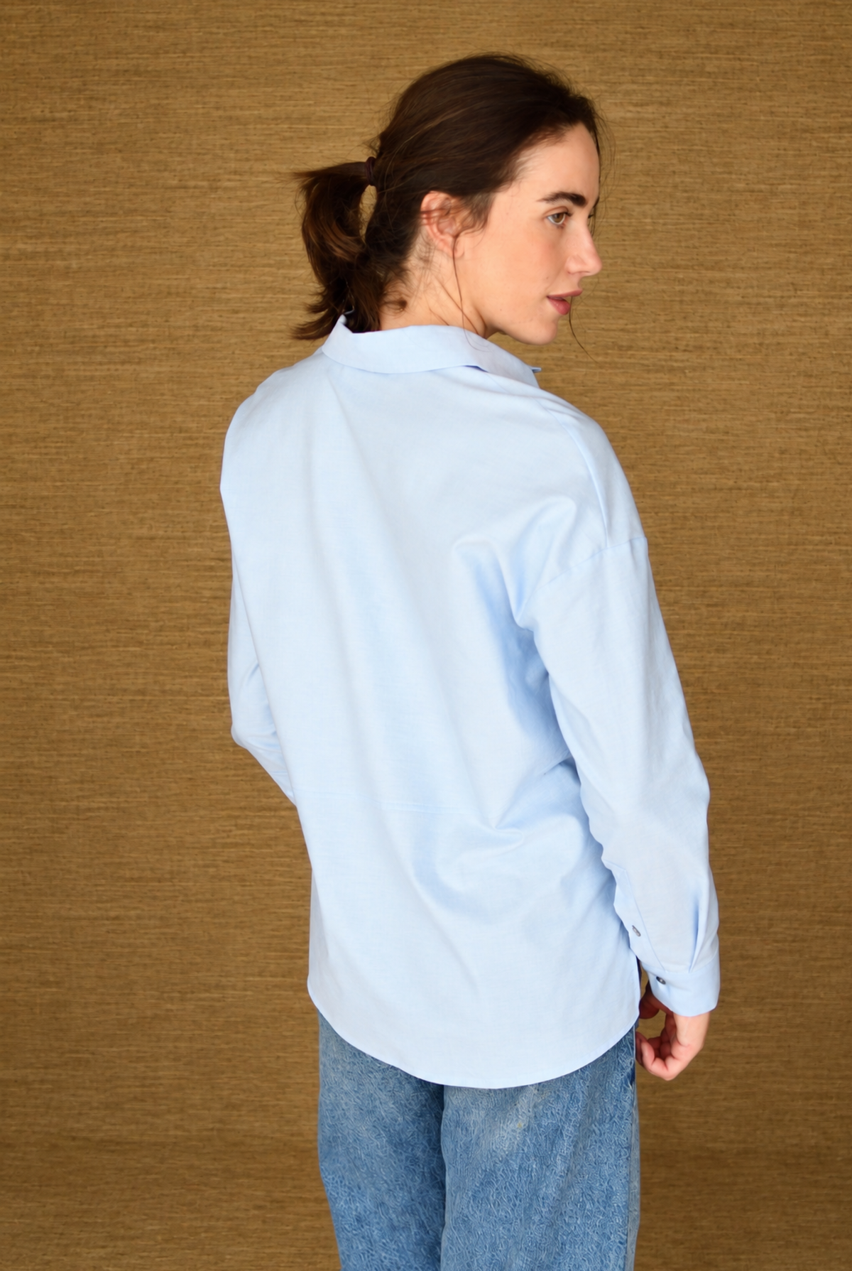Camisa Eleonore Azul – costas | Boj Woman