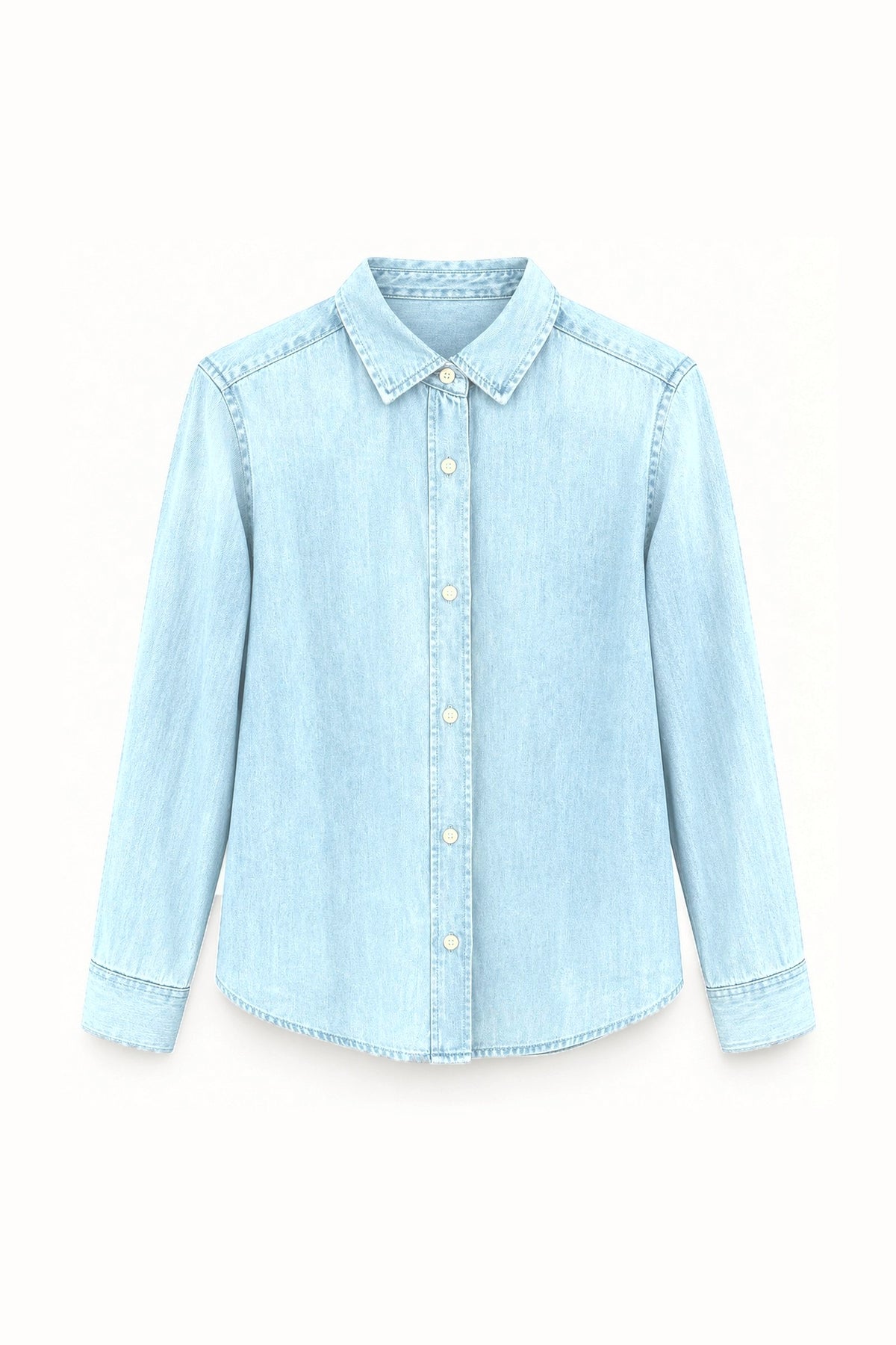 Denim Shirt – flat lay, front | Boj Woman