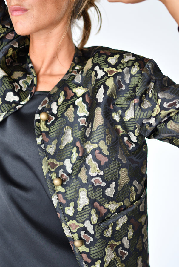 Casaco Jacquard Hunting – detalhe do jacquard | Boj Woman