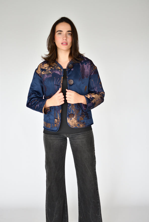Casaco Jacquard Beringela