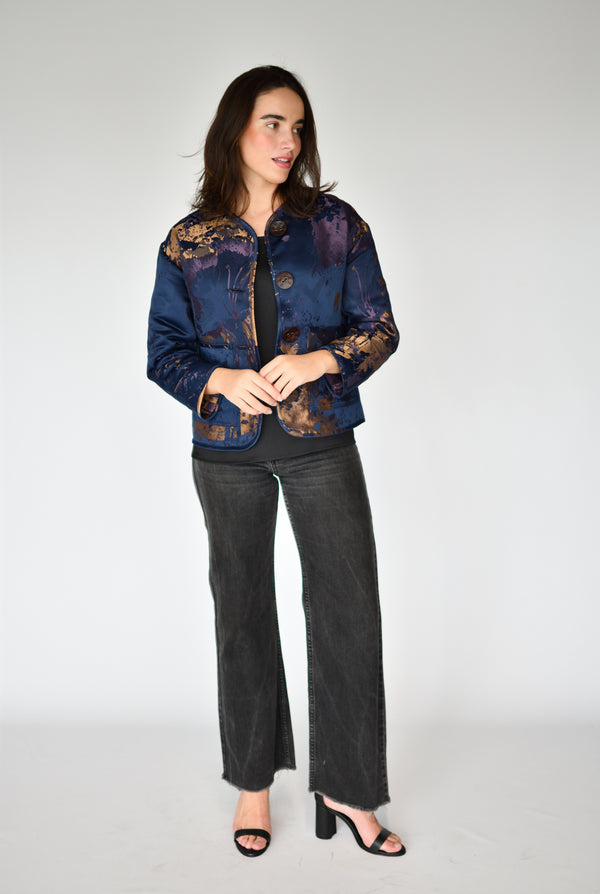 Casaco Jacquard Beringela