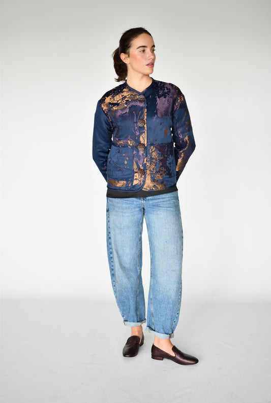 Casaco Jacquard Beringela