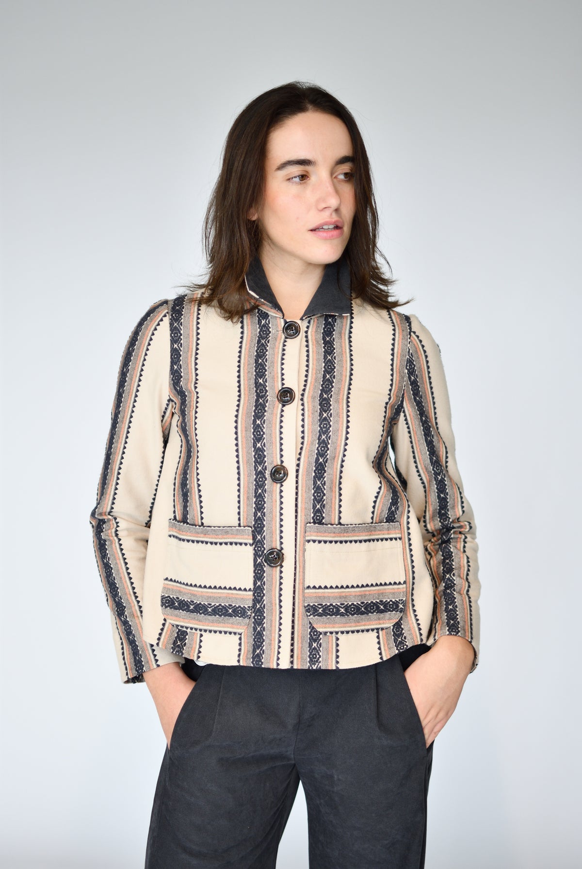 Chaqueta Leo Étnica – vista frontal | Boj Woman