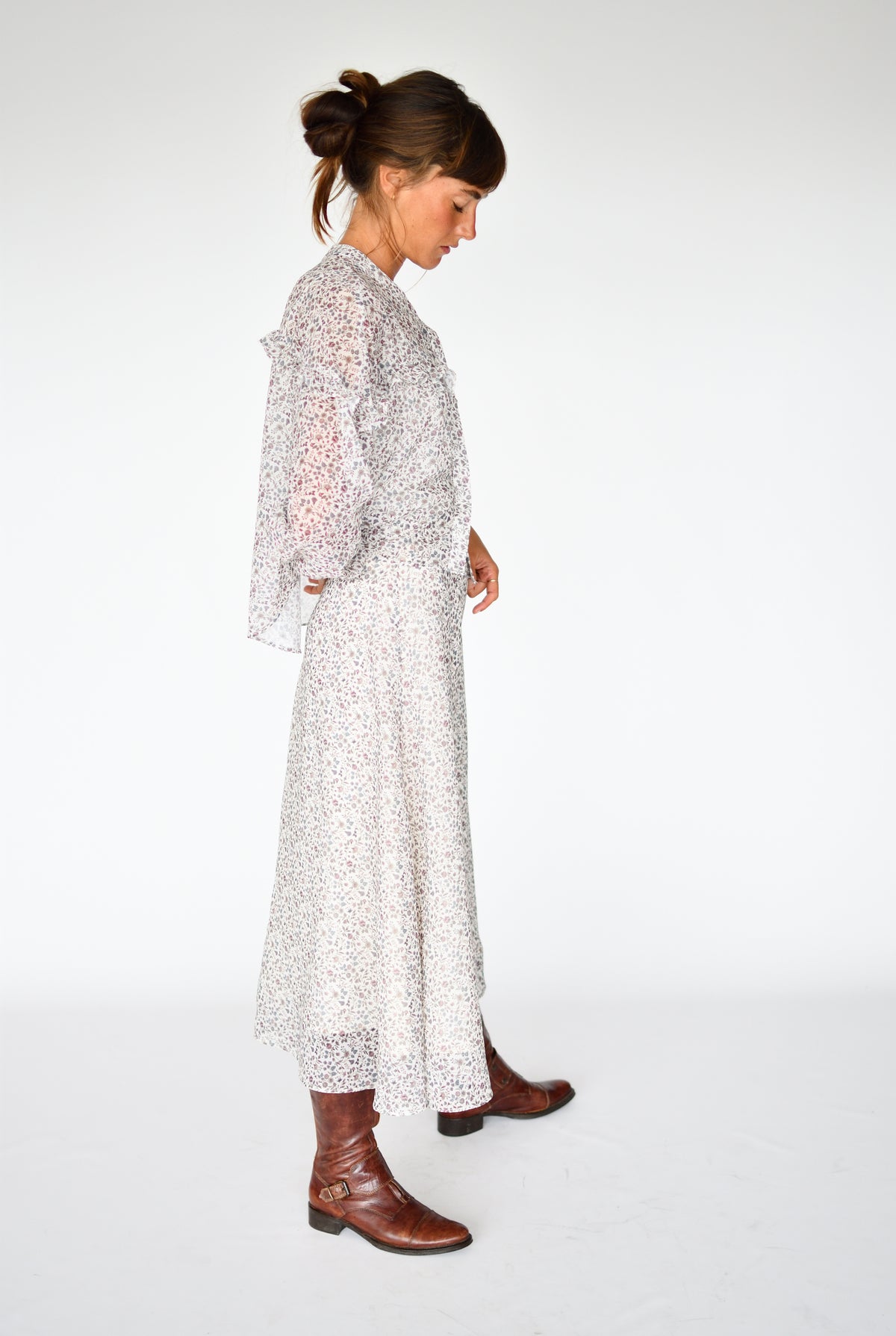 Falda Celine Flores vintage