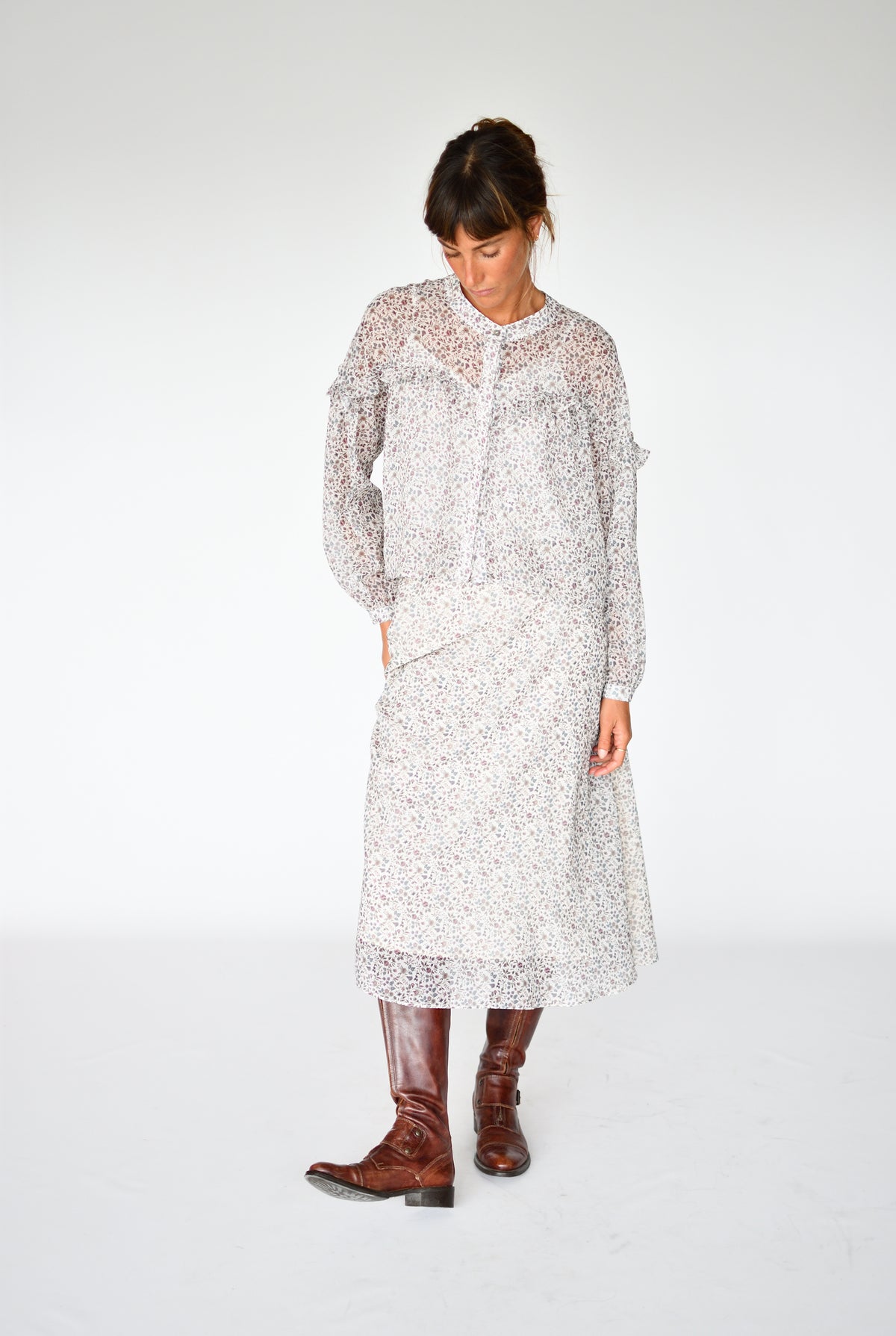 Falda Celine Flores vintage