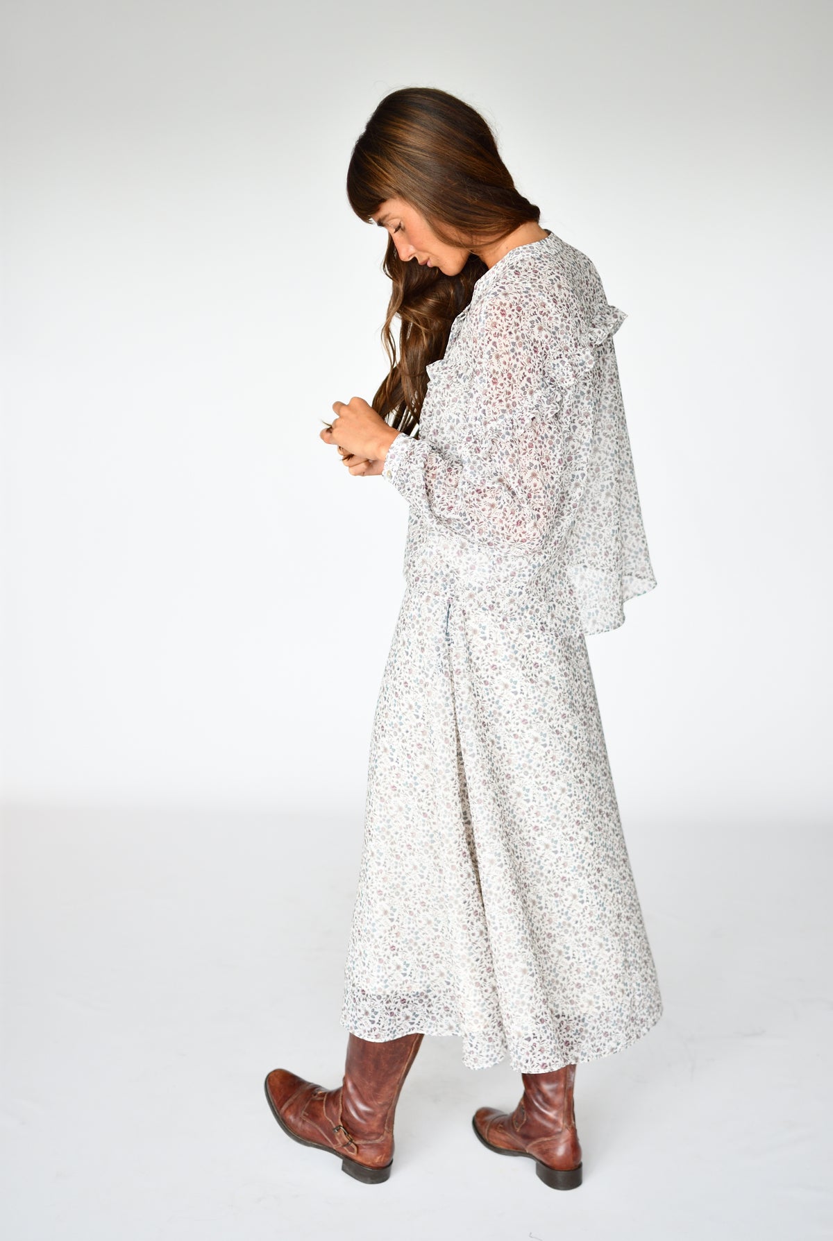 Falda Celine Flores vintage