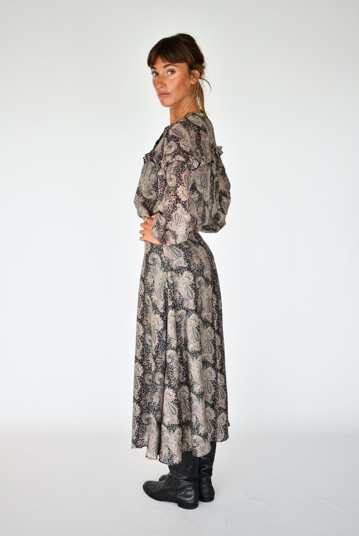 Falda Celine Paisley negro