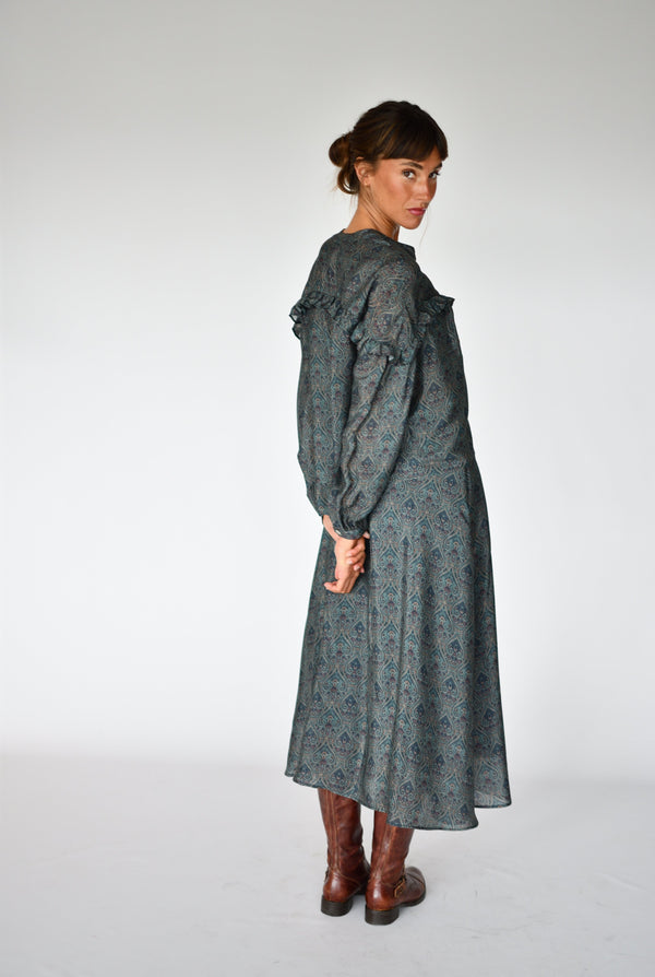 Total Look Alessia y Celine Paisley verde – Falda Celine Paisley verde, foto 2 | Boj Woman