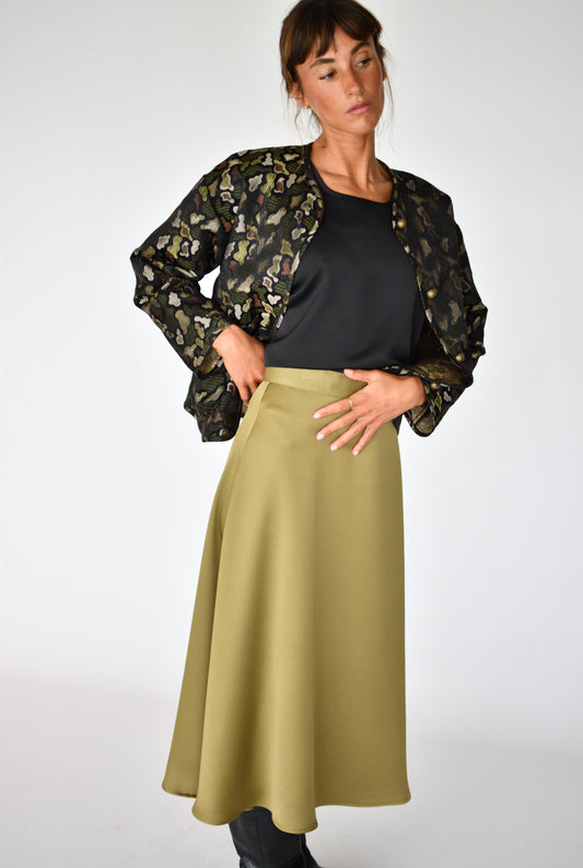 Falda Celine Verde – vista frontal | Boj Woman