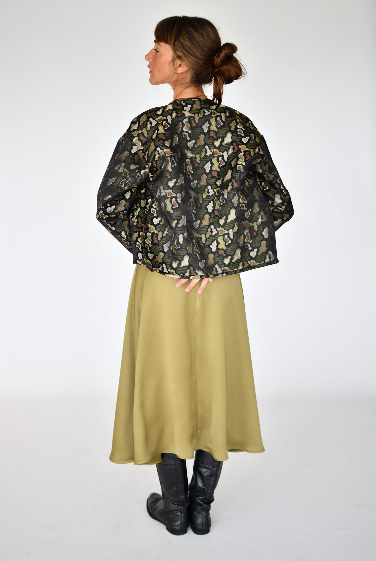 Falda Celine Verde – espalda | Boj Woman