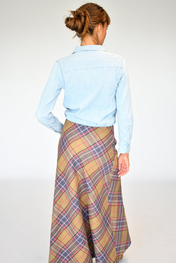 Saia Charlotte Tartan – costas a três quartos | Boj Woman