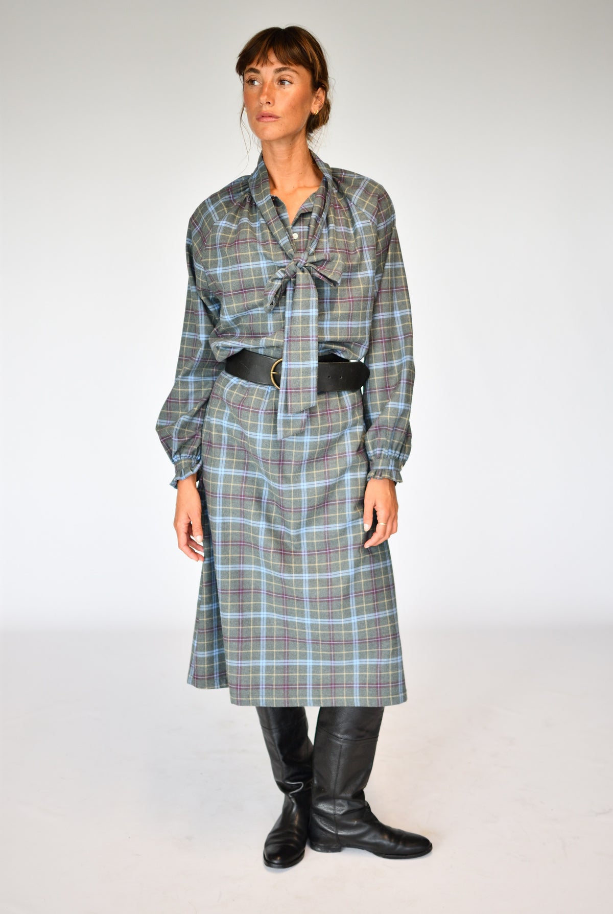 Saia Paola Portree – vista frontal do comprimento midi | Boj Woman