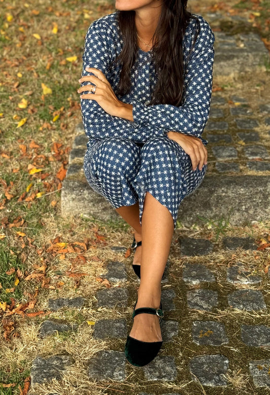 Pantalón Fleur denim bordados