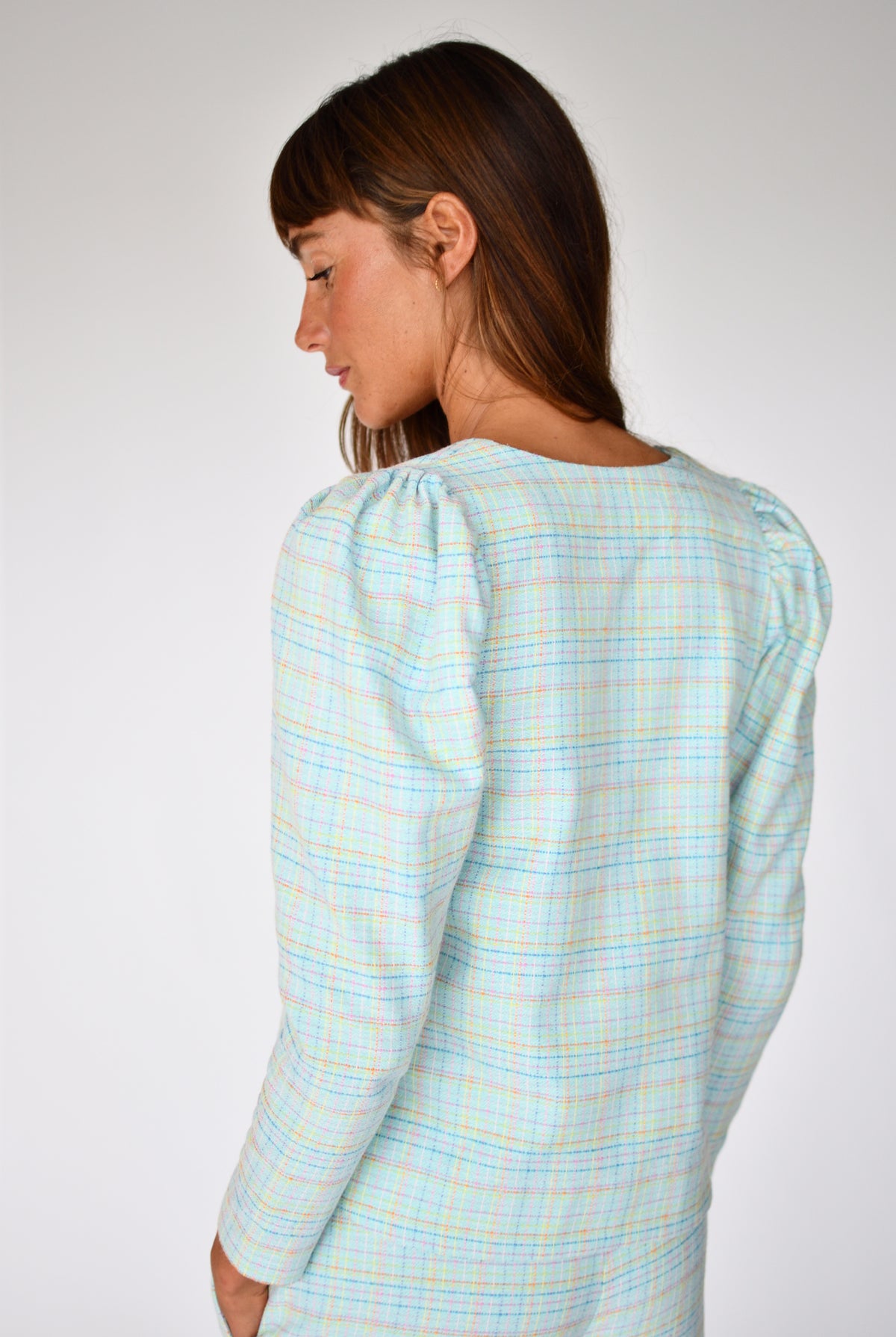 Sobrecamisa Martina Tweed – costas | Boj Woman