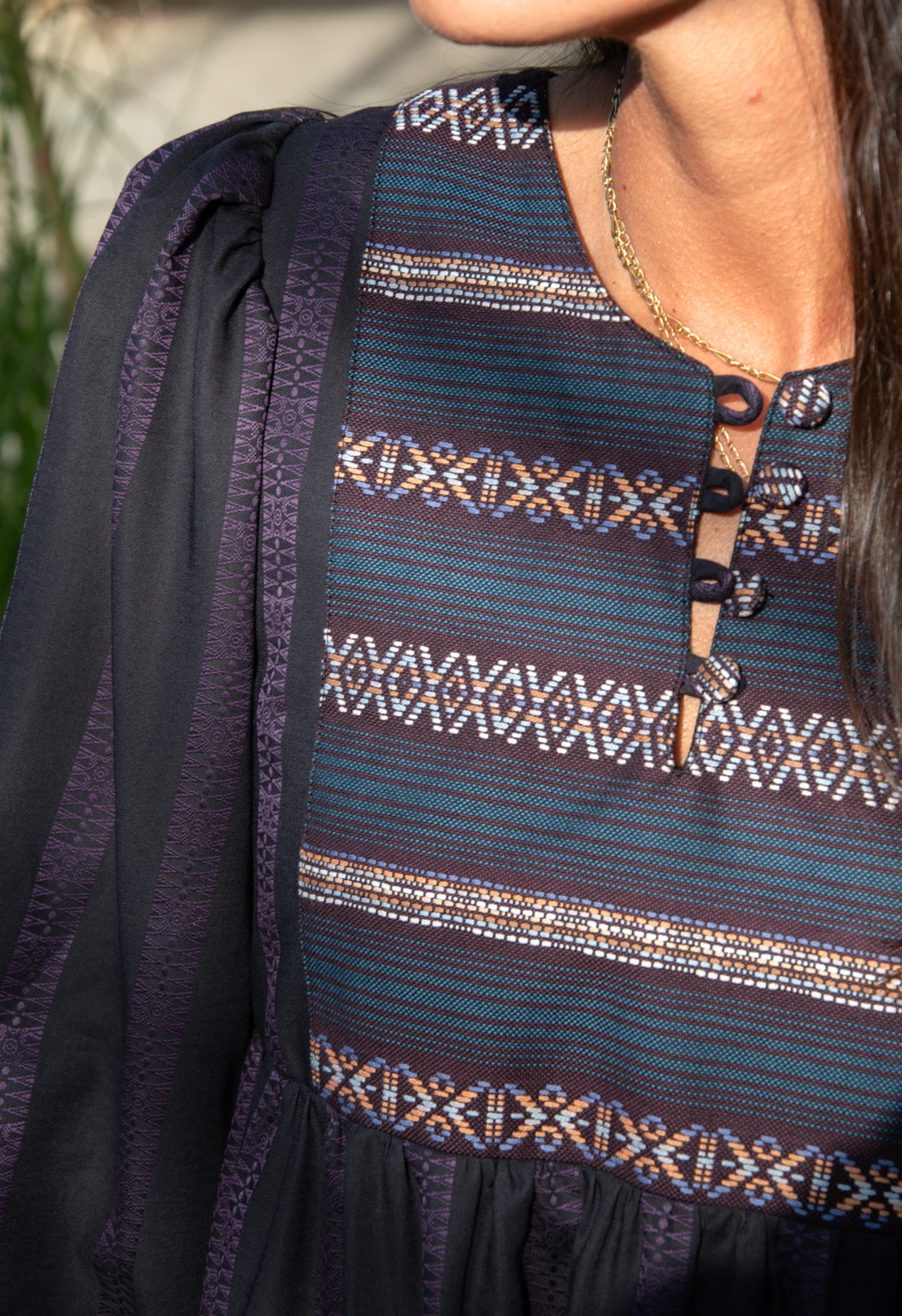 Amelie paisley green dress