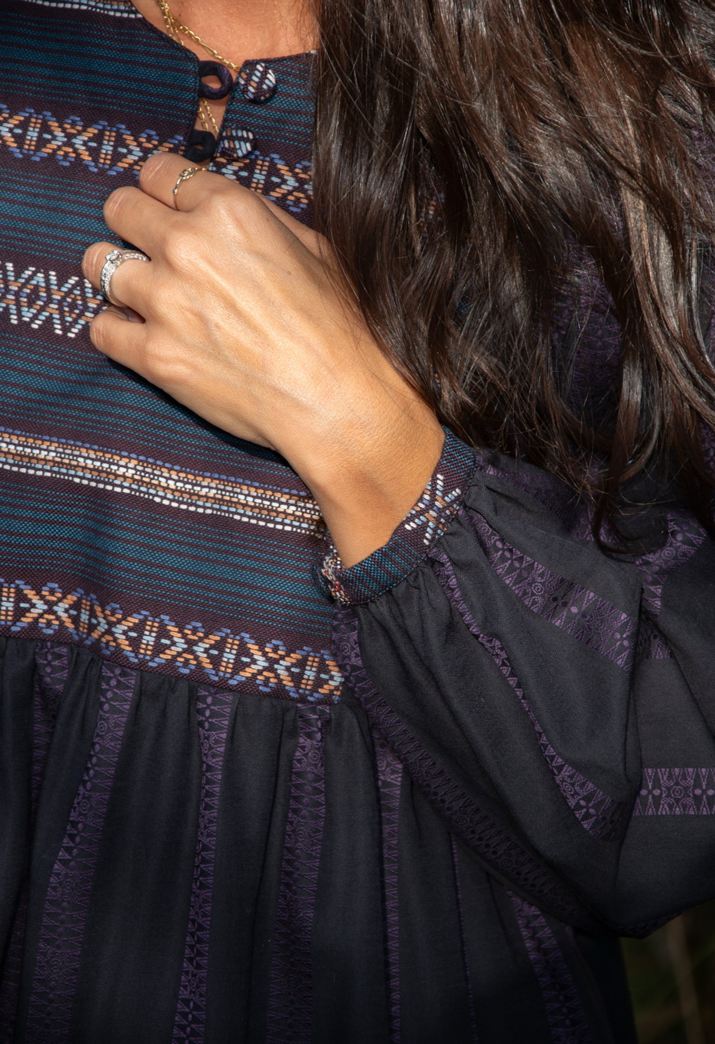 Amelie paisley green dress