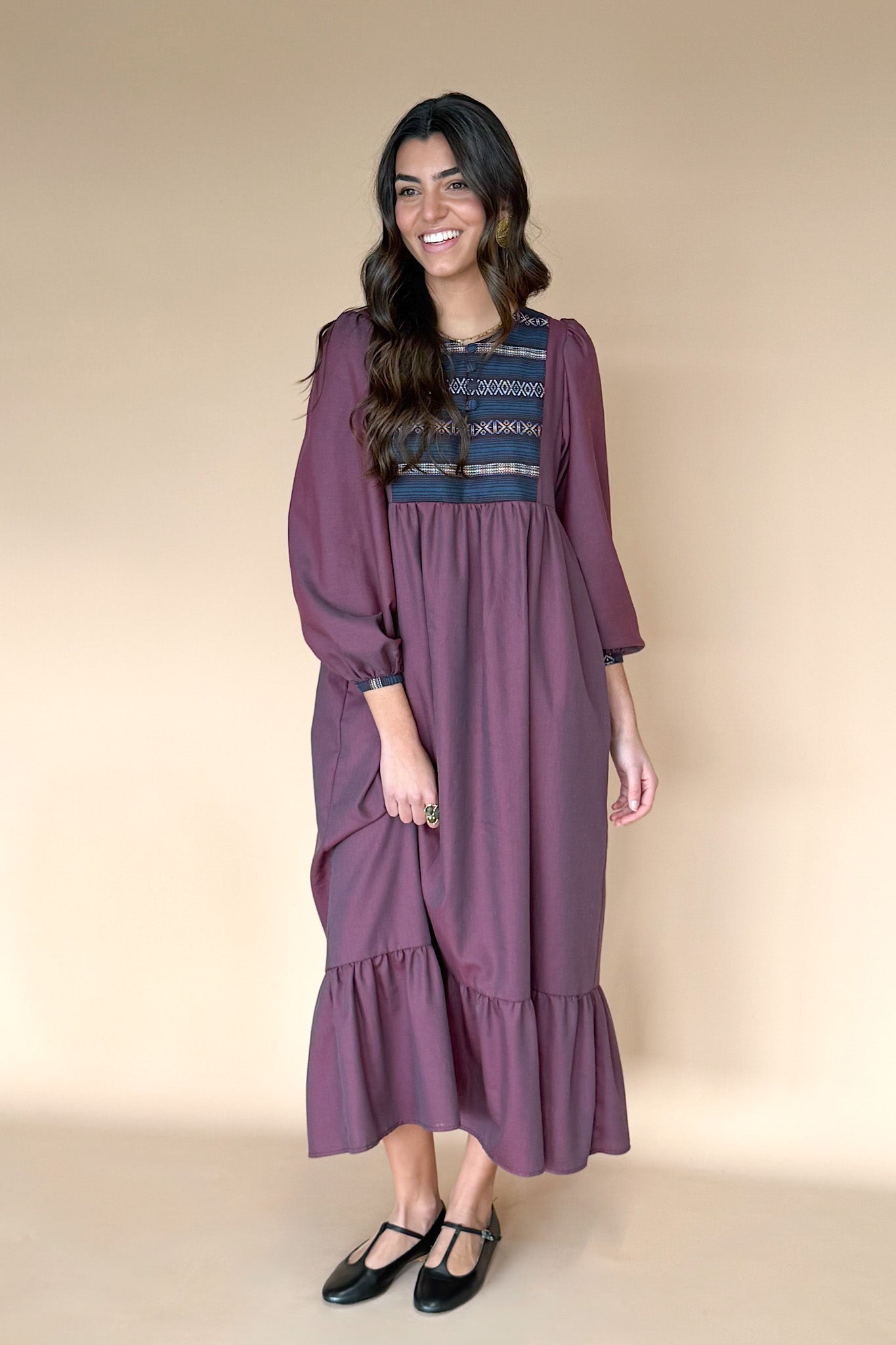 Amelie paisley green dress