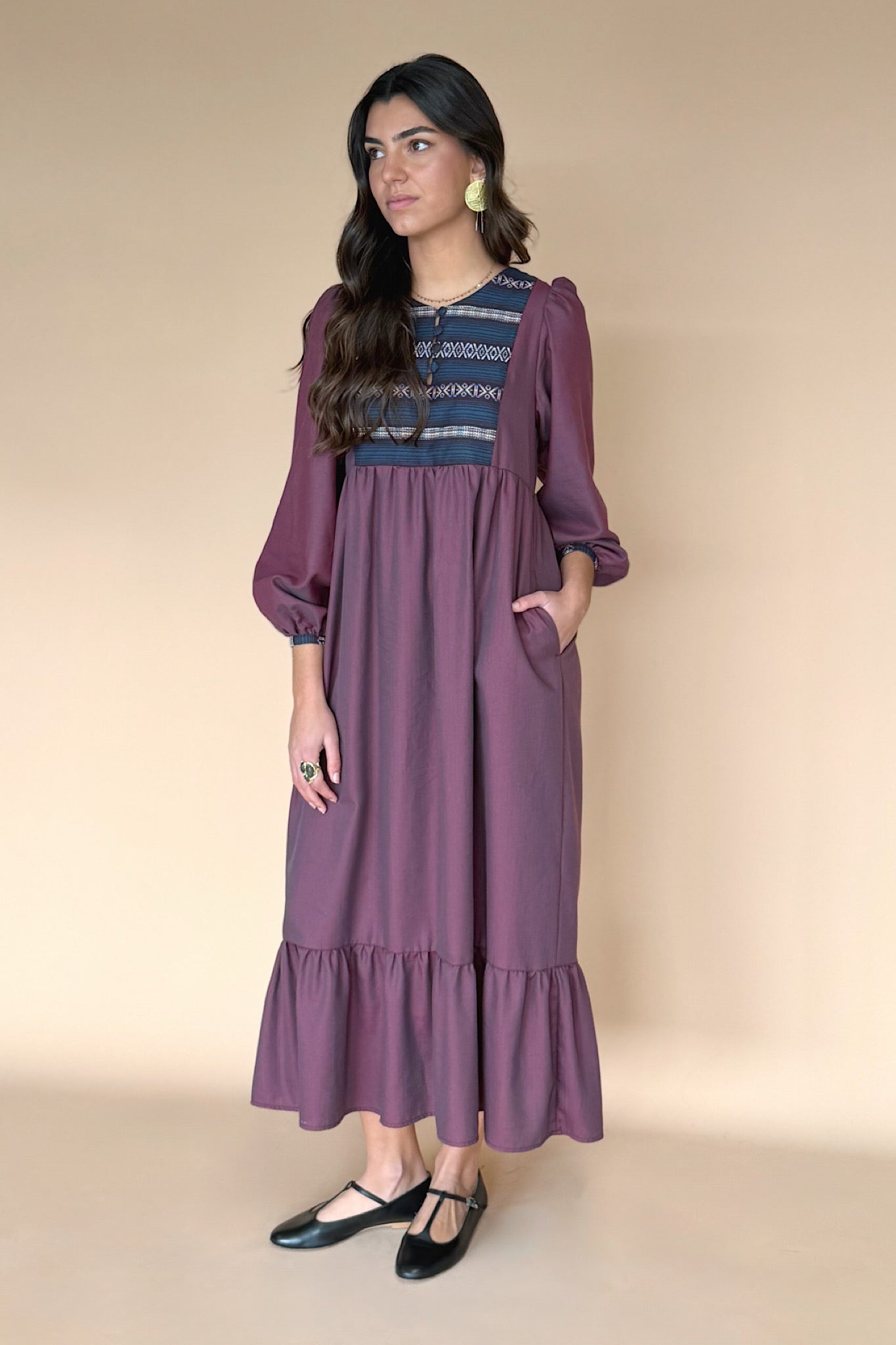 Amelie paisley green dress