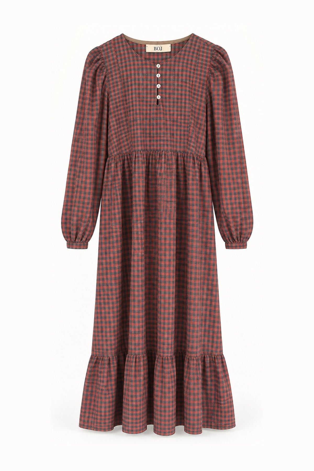 Vestido Alessandra Coral – peça isolada de frente | Boj Woman