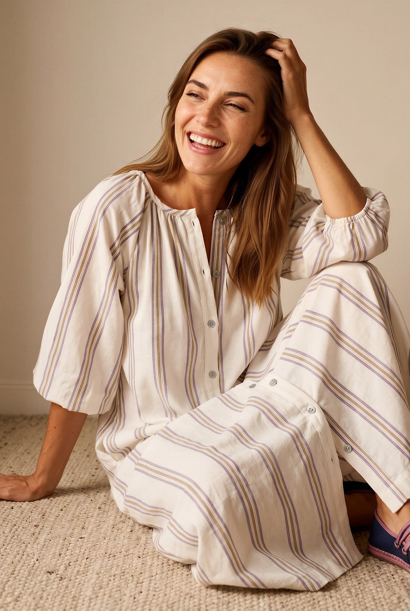 Vestido Aline Étnico Malva BOJ Woman SS26 | nozoom