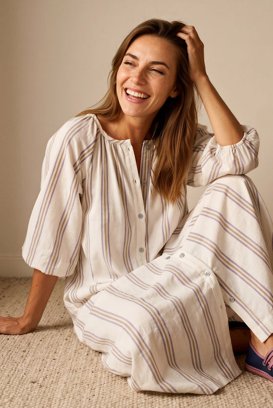 Vestido Aline Étnico Malva BOJ Woman SS26 | nozoom