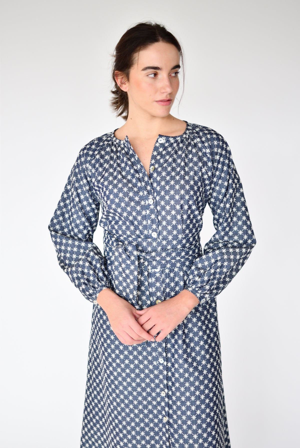 Vestido Ingrid Denim – vista frontal | Boj Woman