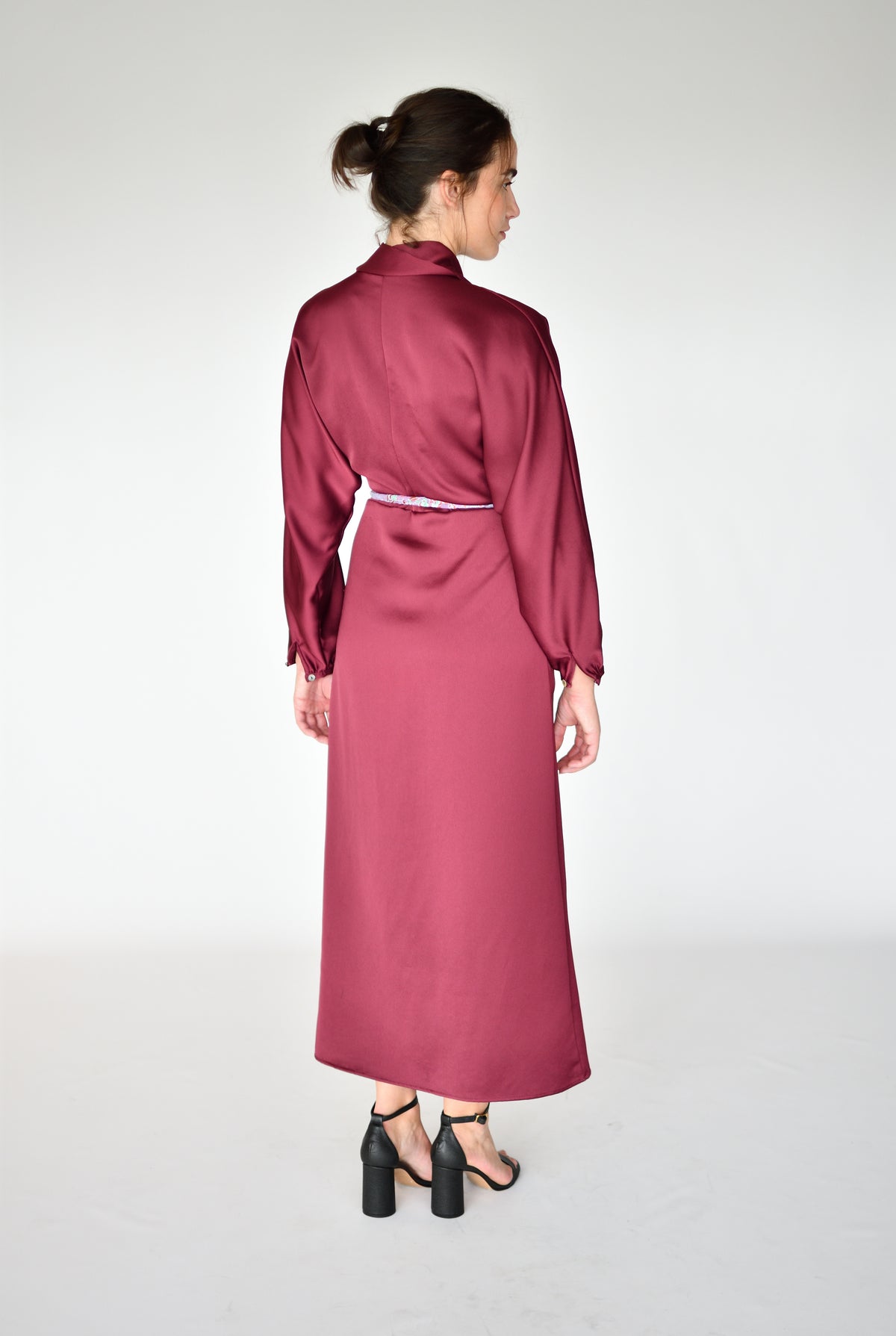 Vestido Mia Bordô – costas | Boj Woman