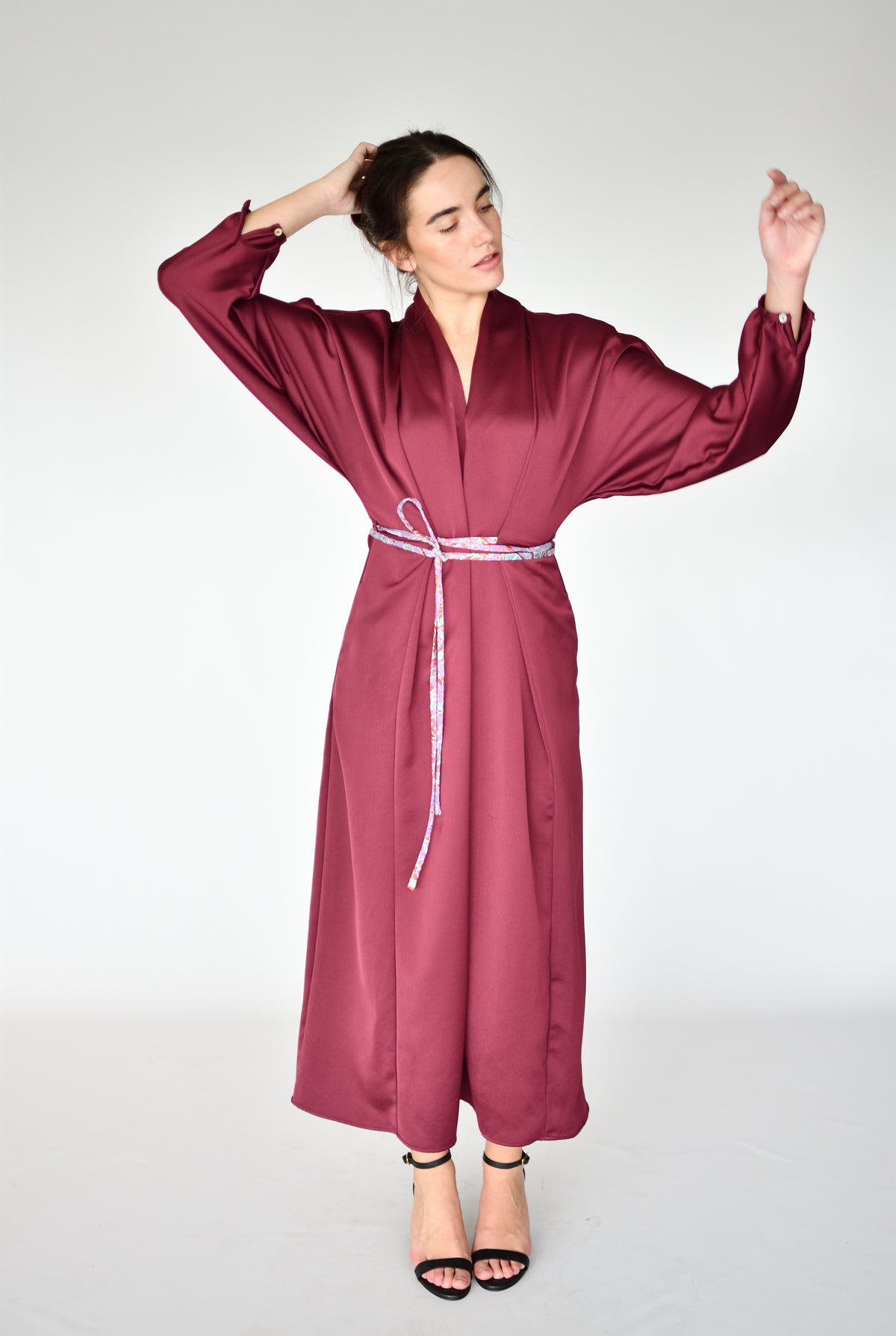 Vestido Mia Bordô – detalhe das mangas | Boj Woman