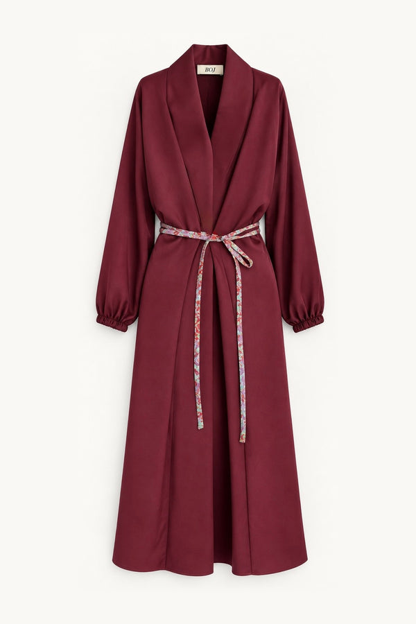 Vestido Mia Bordô – peça isolada de frente | Boj Woman