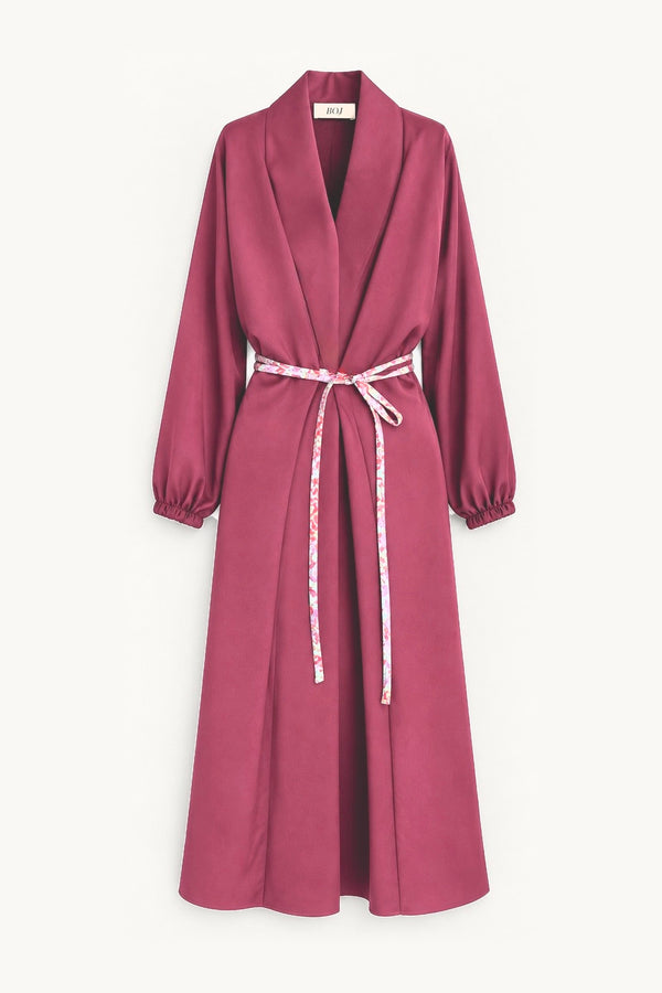 Vestido Mia Bordéus – peça isolada de frente | Boj Woman